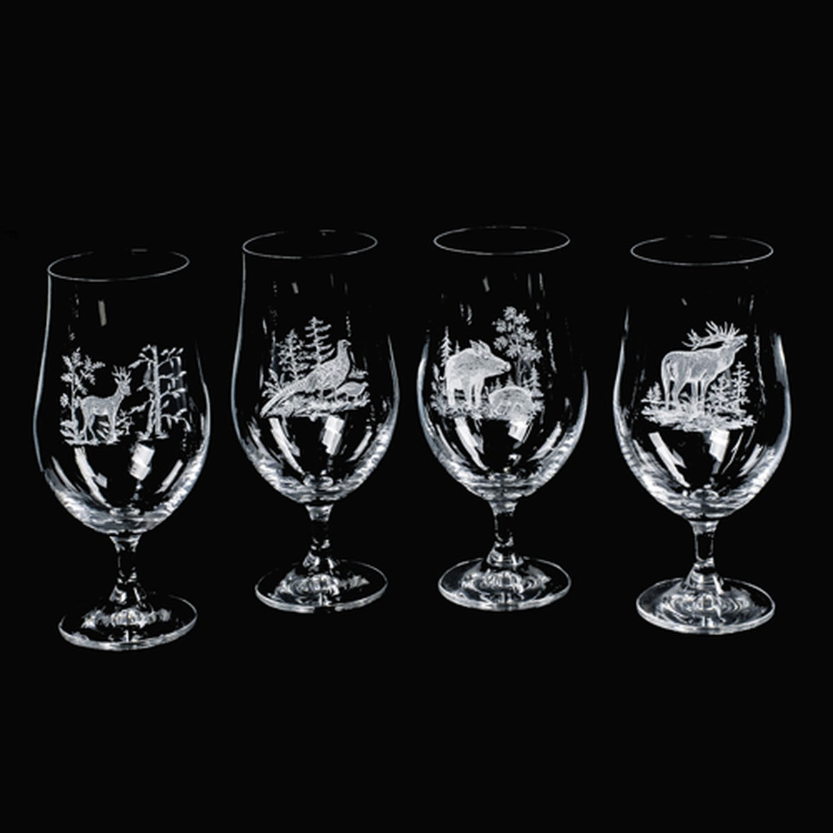 4 verres bière chasse