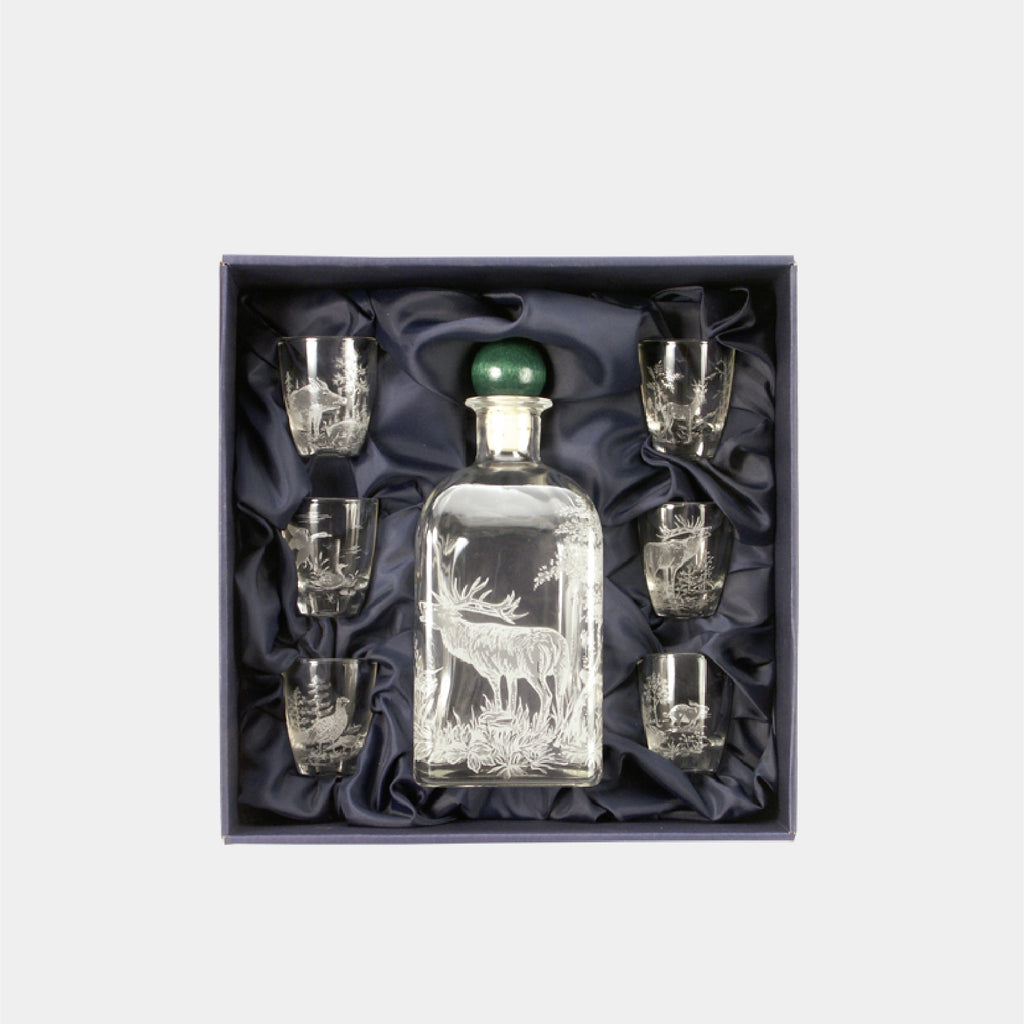Service à eau-de-vie chasse
