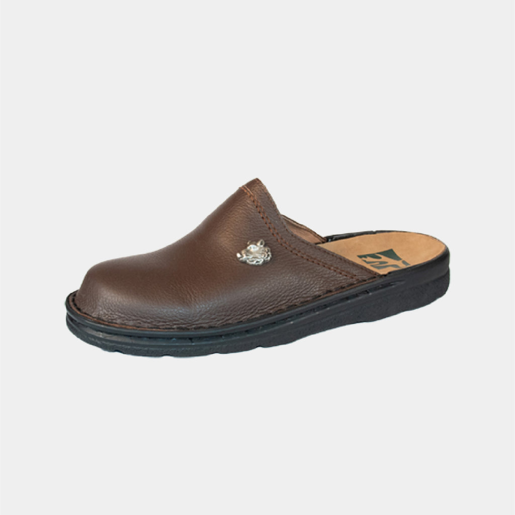 Pantoufle marron sanglier