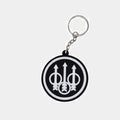 BLK RUBBER KEYCHAIN