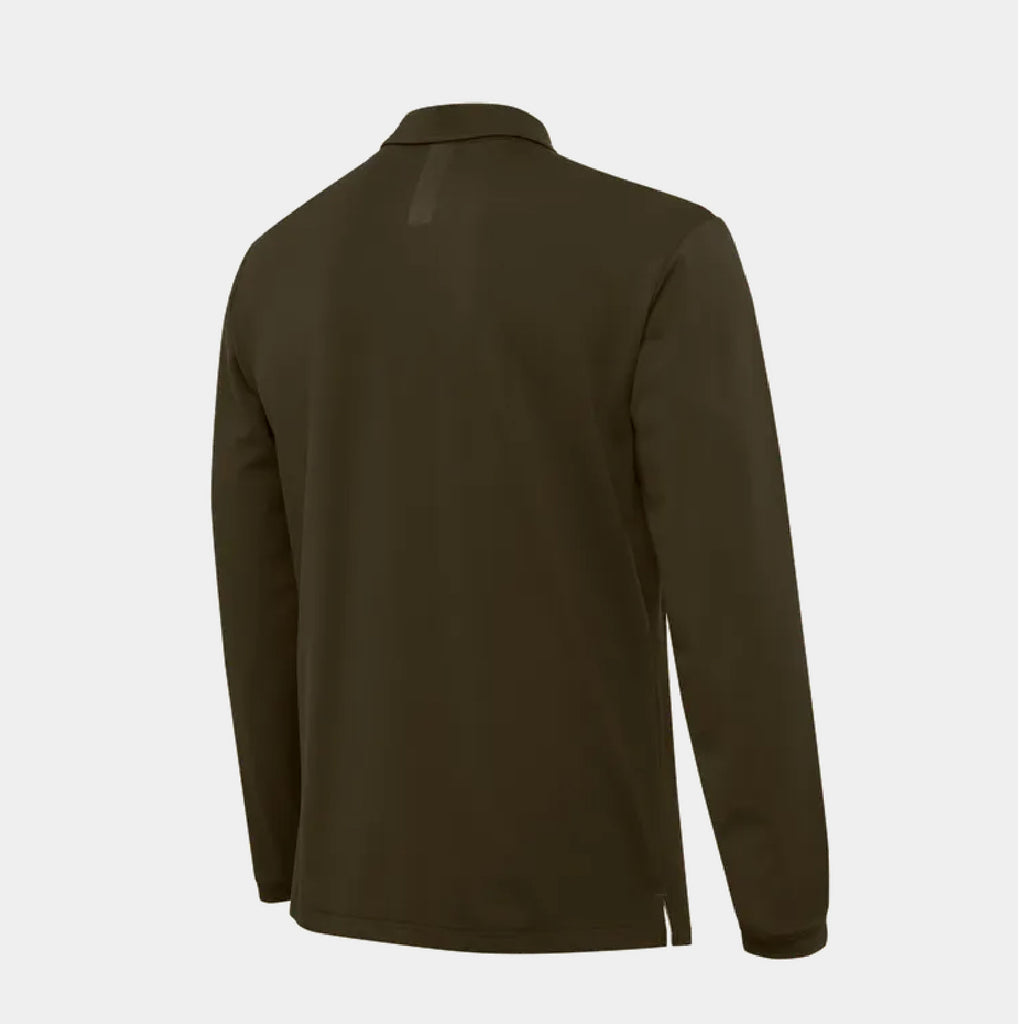 Tech Corporate Polo LS Green Moss