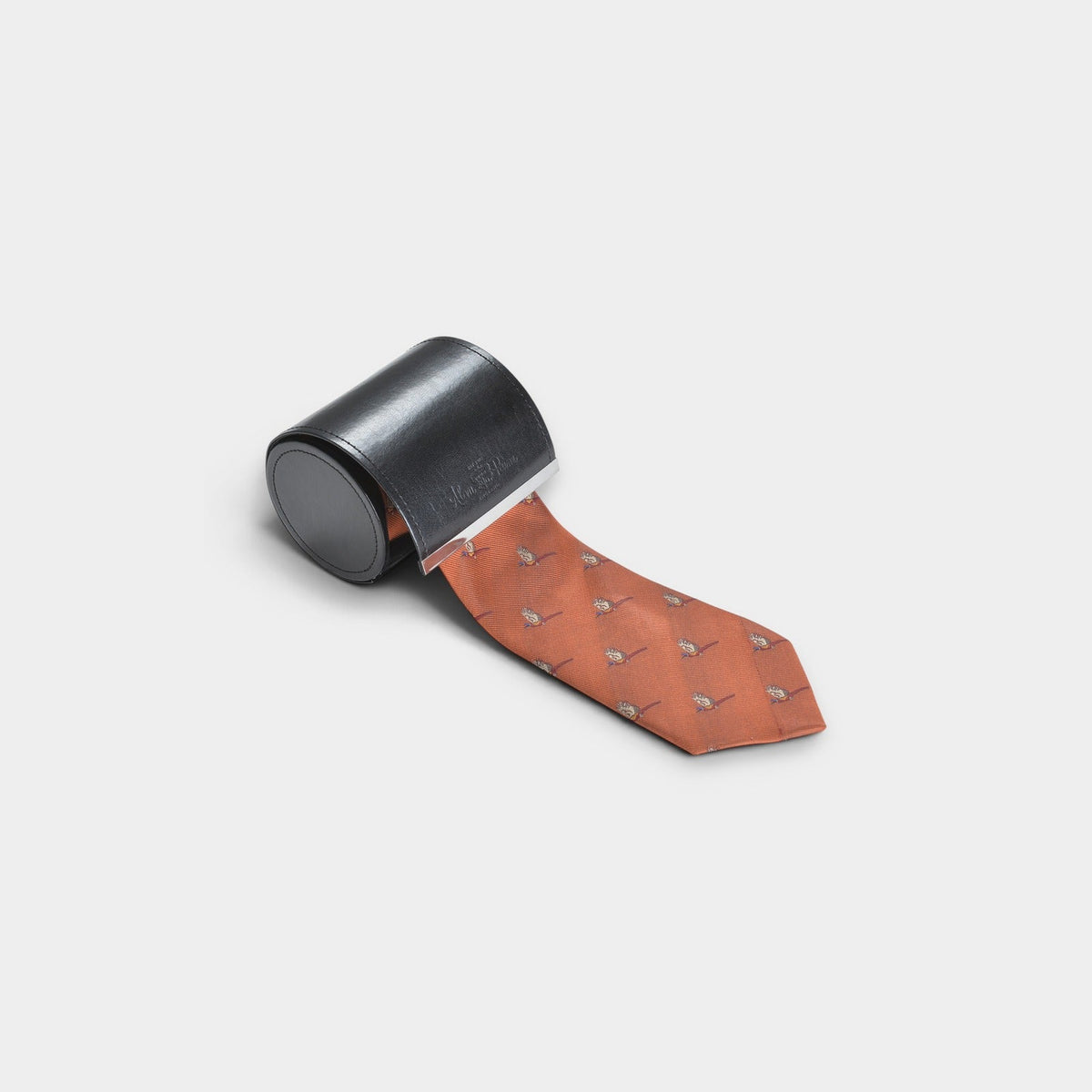 Ripon Silk Tie Flying Pheasant - Rust