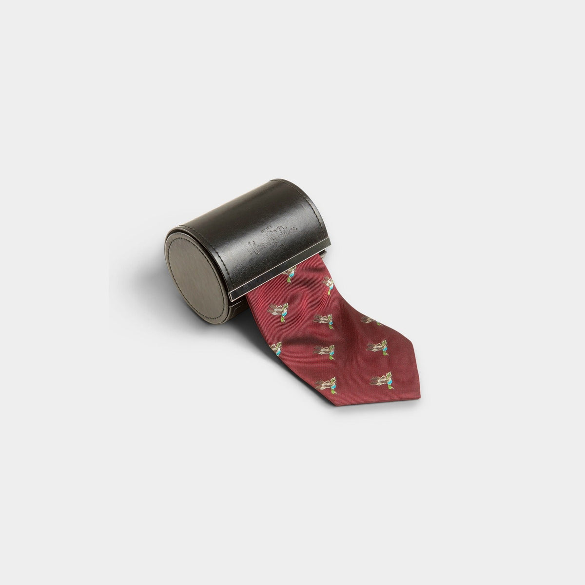 Ripon Silk Tie Duck Design - Bordeaux