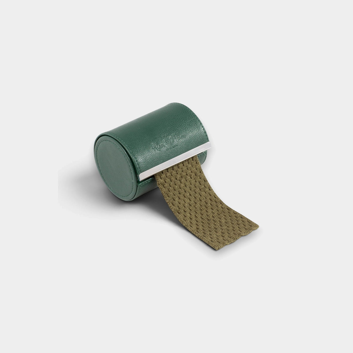 KNITTED WOOL TIE OLIVE