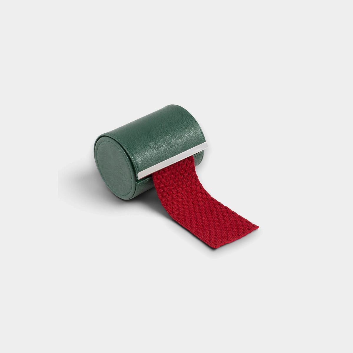 KNITTED WOOL TIE RED